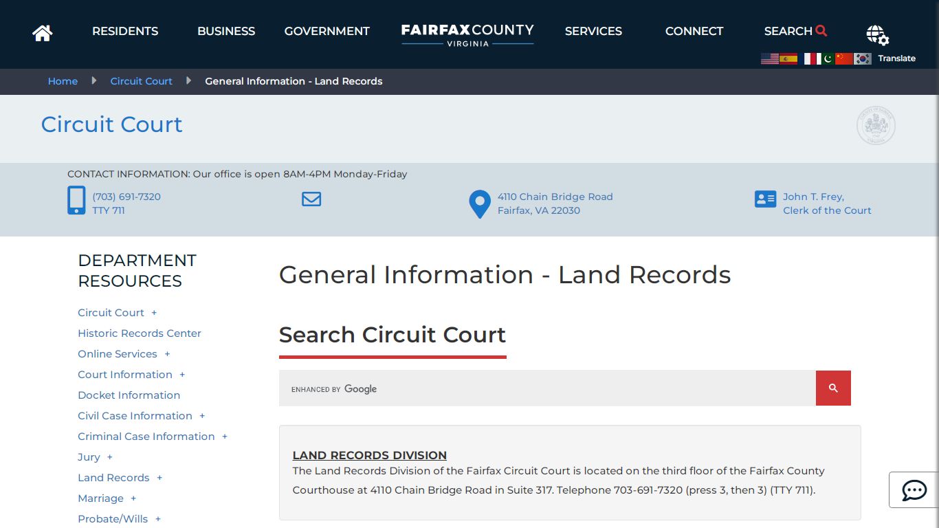 Land Records - Fairfax County, Virginia